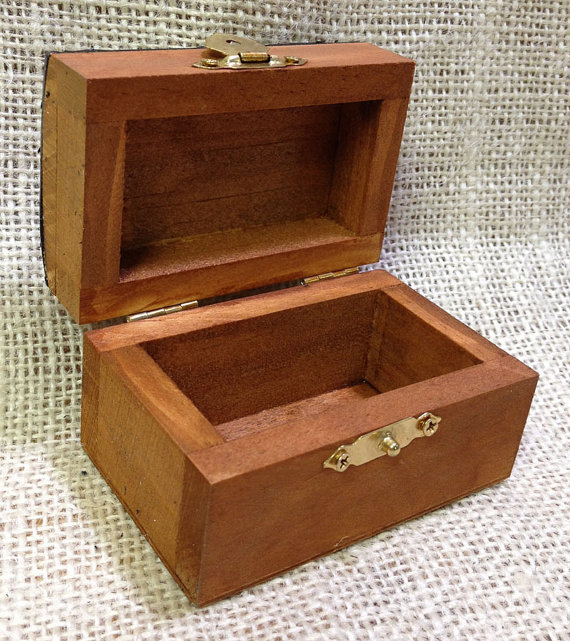 Wooden Trinket Box open